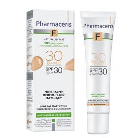 PHARMACERIS F MINERALNY DERMO-FLUID MATUJĄCY SPF 30   MATT-MINERAL-CORRECTION 30 TANNED 30 ML